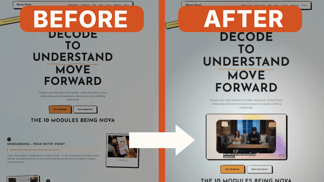 Being Nova before and after